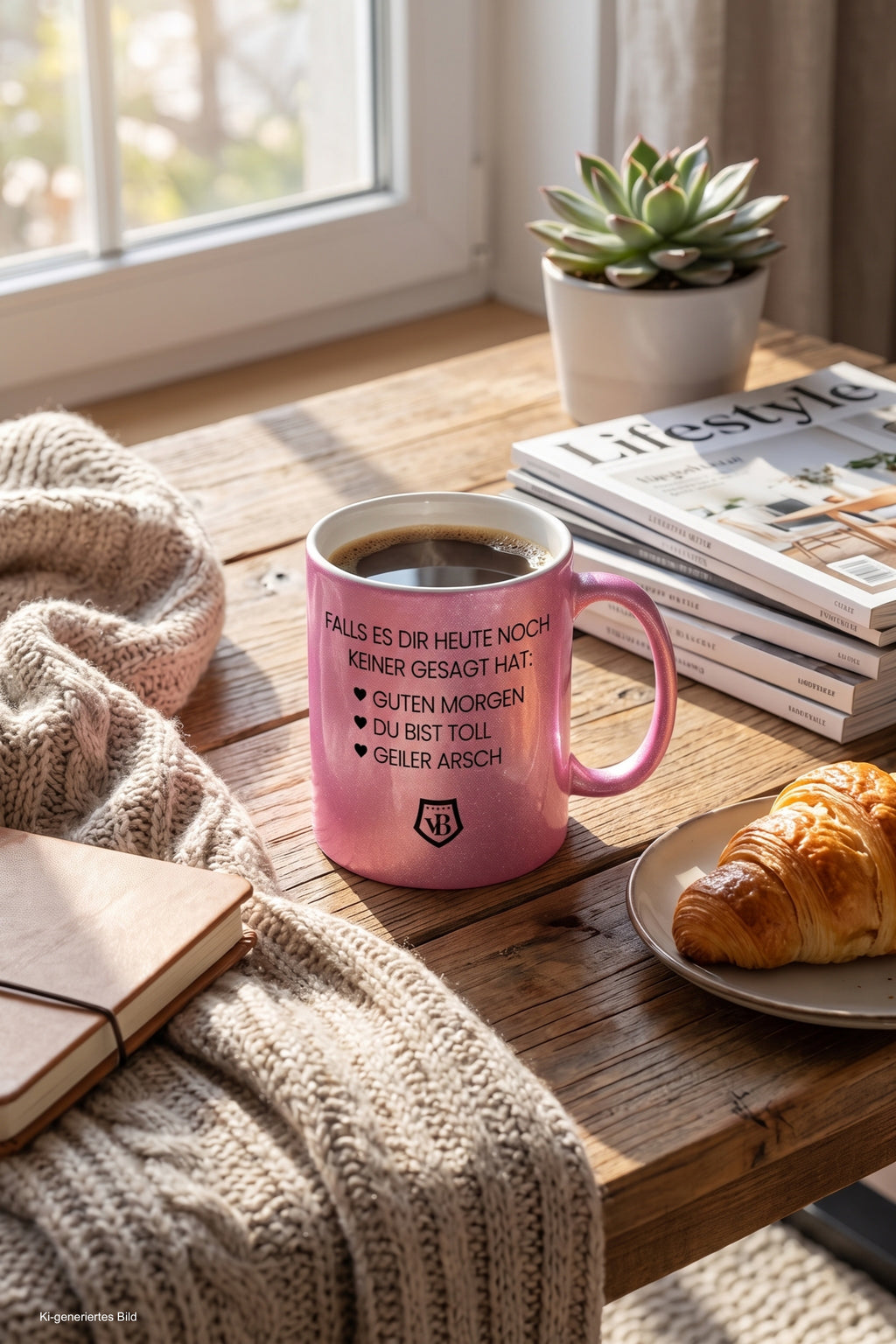 Glitzertasse: Guten Morgen, Du bist toll, Geiler Arsch
