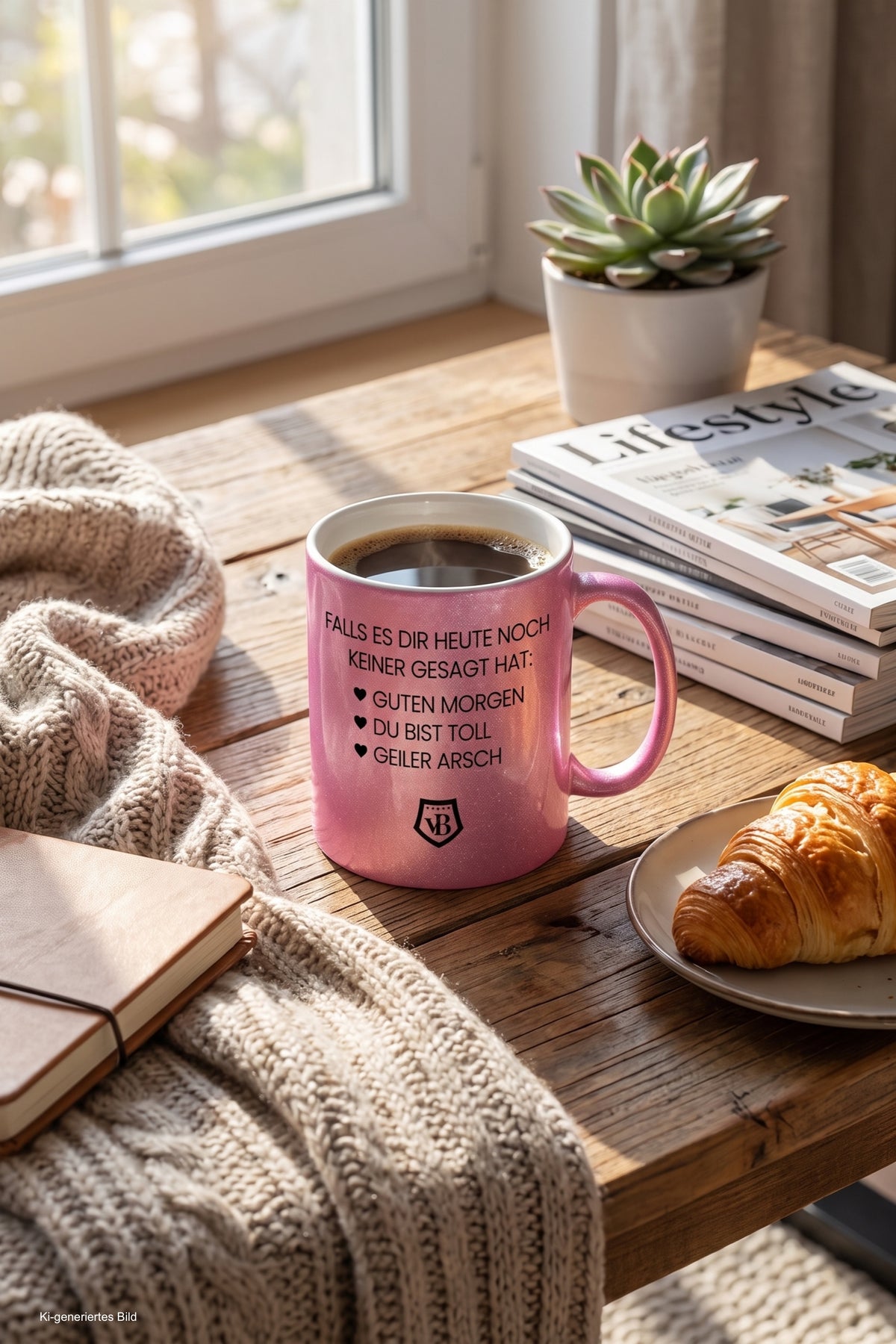 Glitzertasse: Guten Morgen, Du bist toll, Geiler Arsch