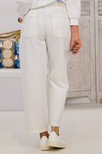 Jeans Comfort CalviTZ 7/8, ecru