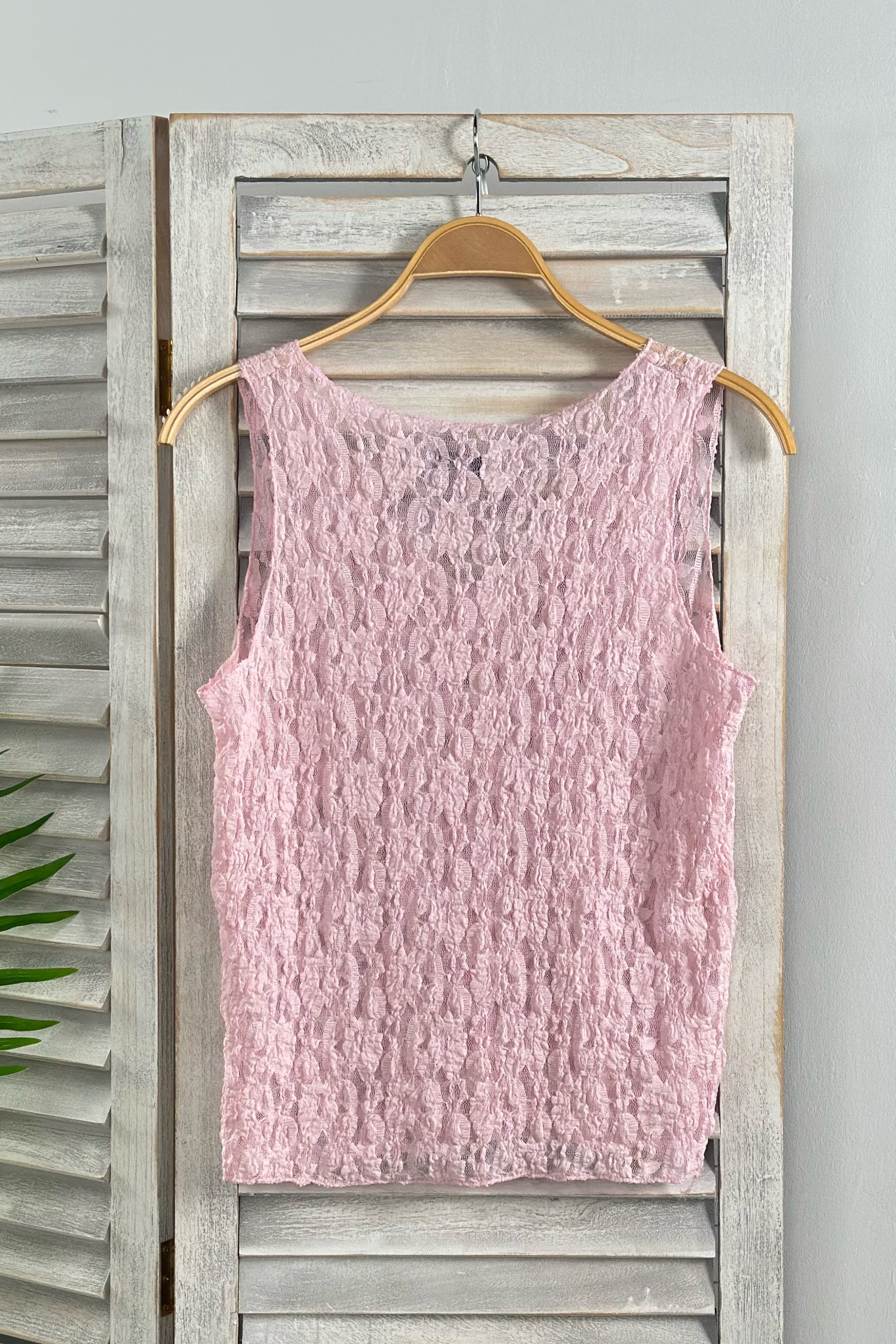Spitzen-Top, rosa