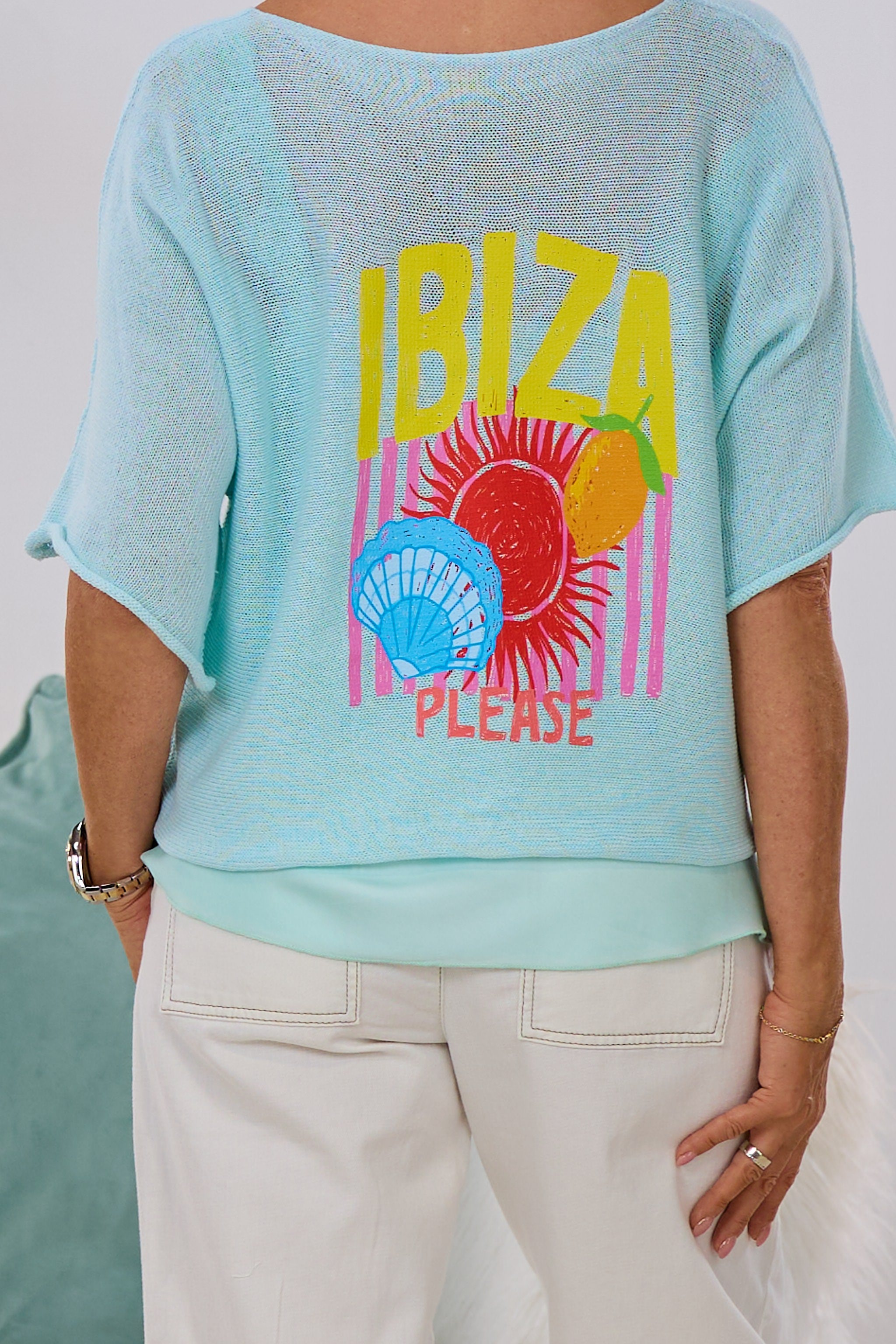 Strickpulli IBIZA quergestrickt, mint