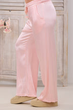 Hose im Crinkle Look, rosa