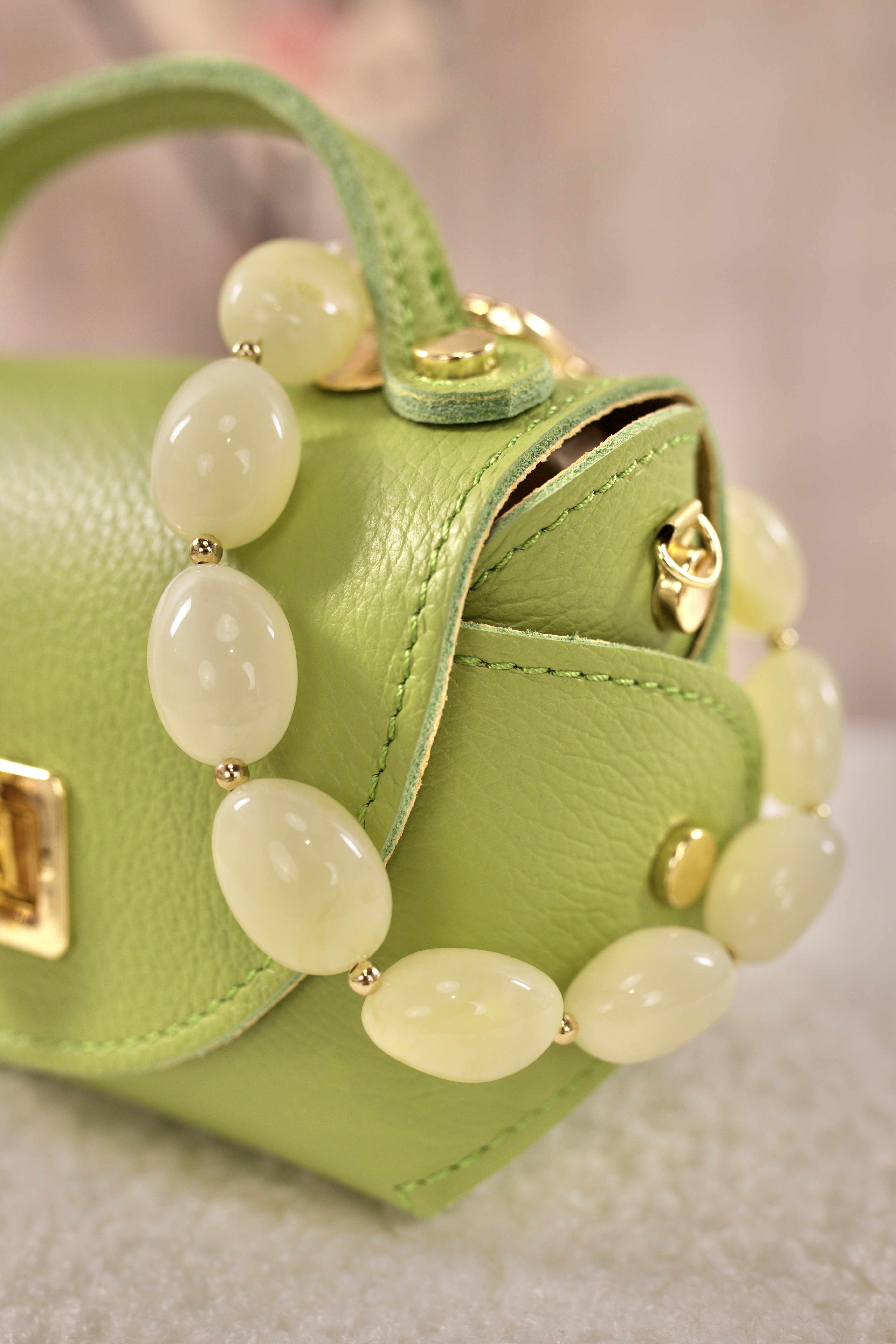 Handy-/Taschenanhänger, gelb-gold