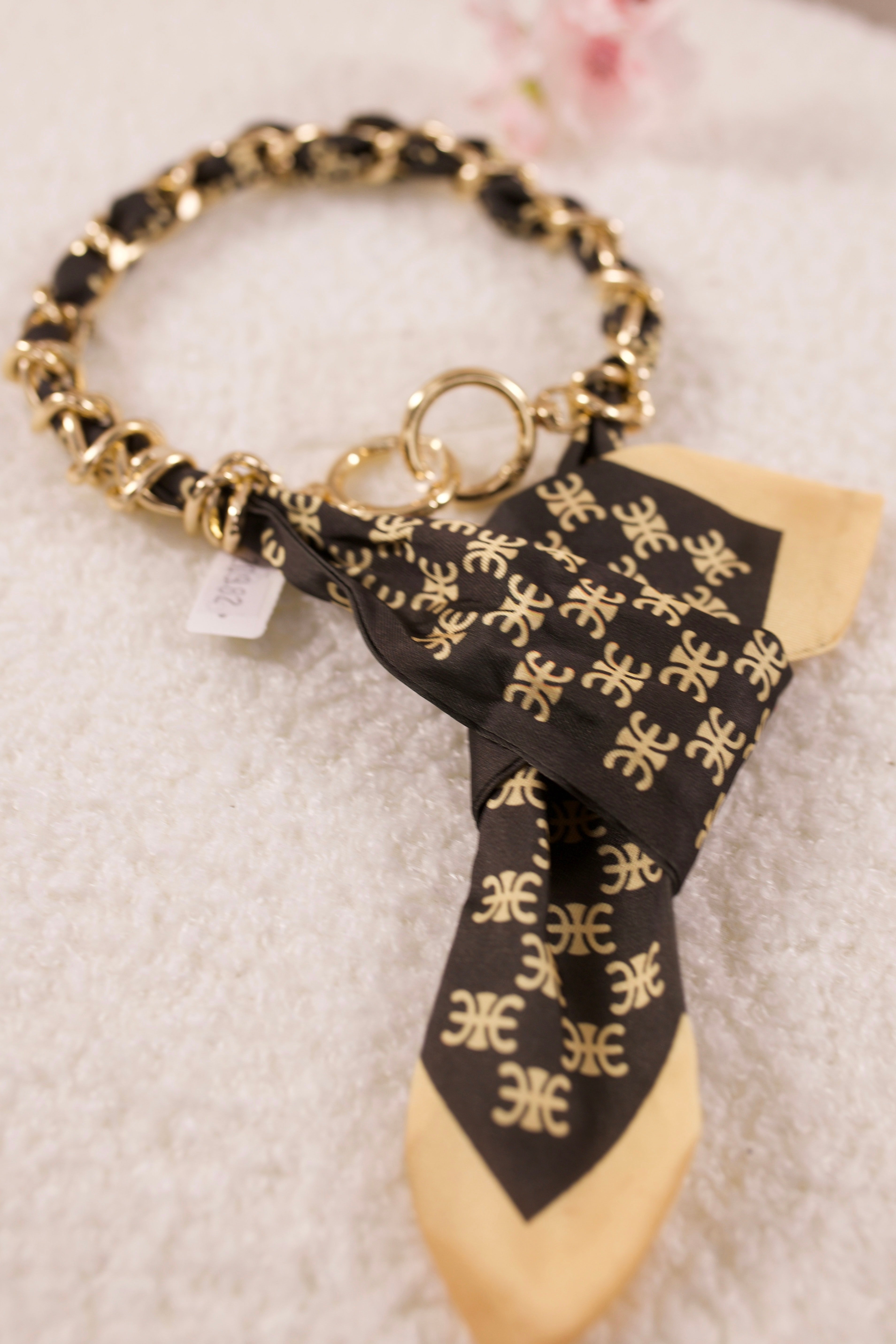 Handy-/Taschenanhänger, braun-gold