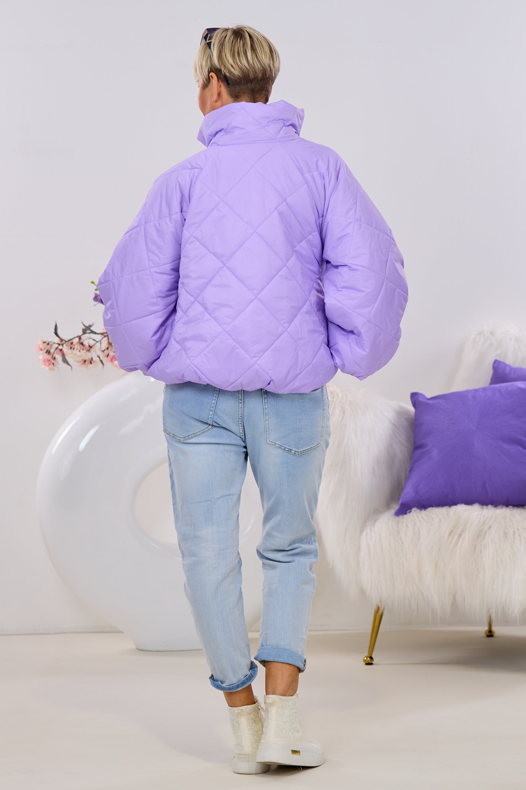 Steppjacke im Balloon-Style, flieder