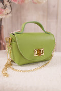 Kleine Echtleder Tasche, kiwi