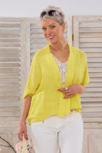 Kimono Jacke, gelb