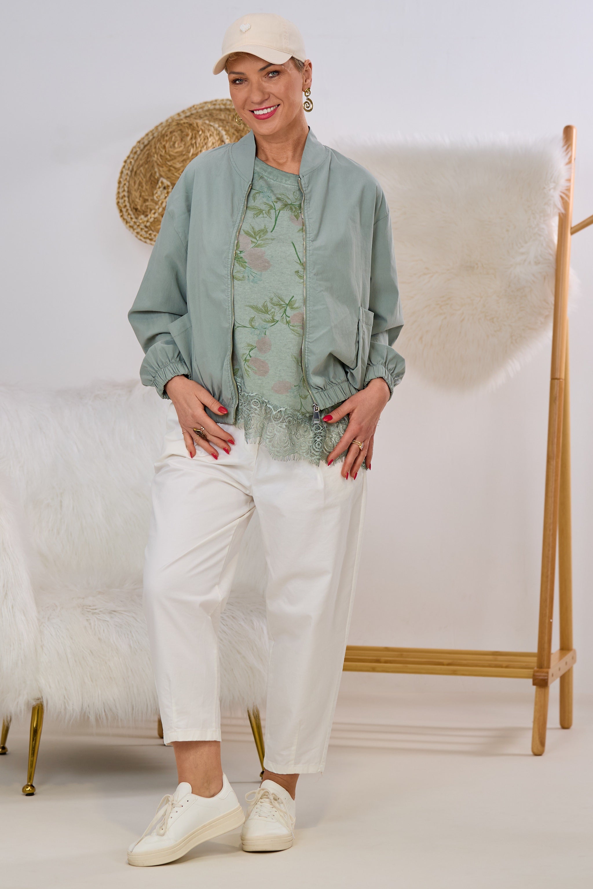 Blouson mit aufgesetzten Taschen, khaki