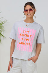 T-shirt "Kitchen", light grey-pink