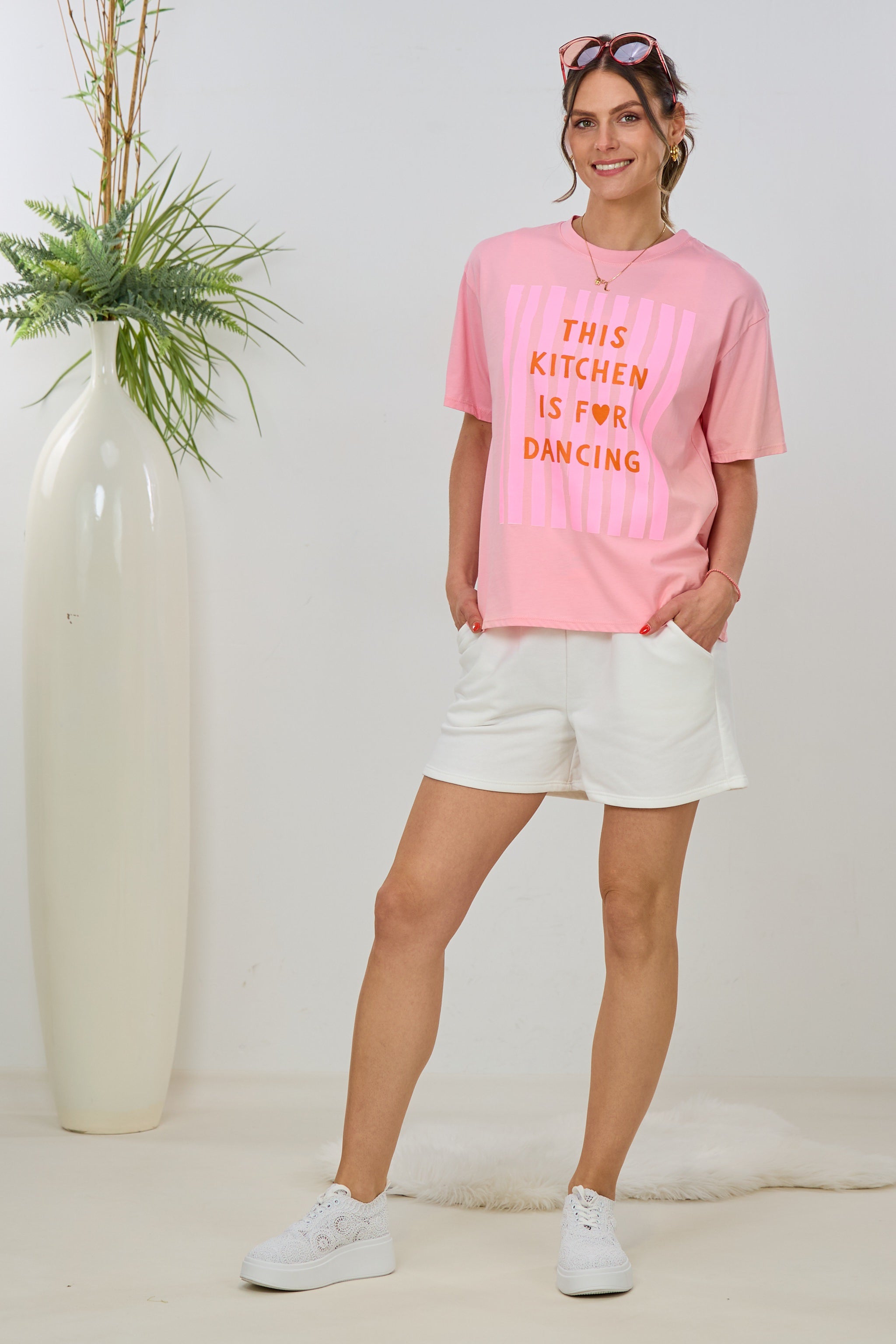 T-Shirt "Kitchen", altrosa-rosa