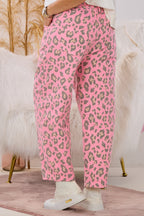 Jeans im Balloon-Style, rosa-leo