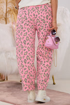 Jeans im Balloon-Style, rosa-leo