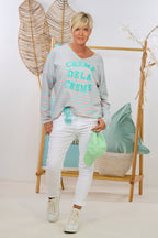 Sweaty CREME DE LA CREME, mint-rosa