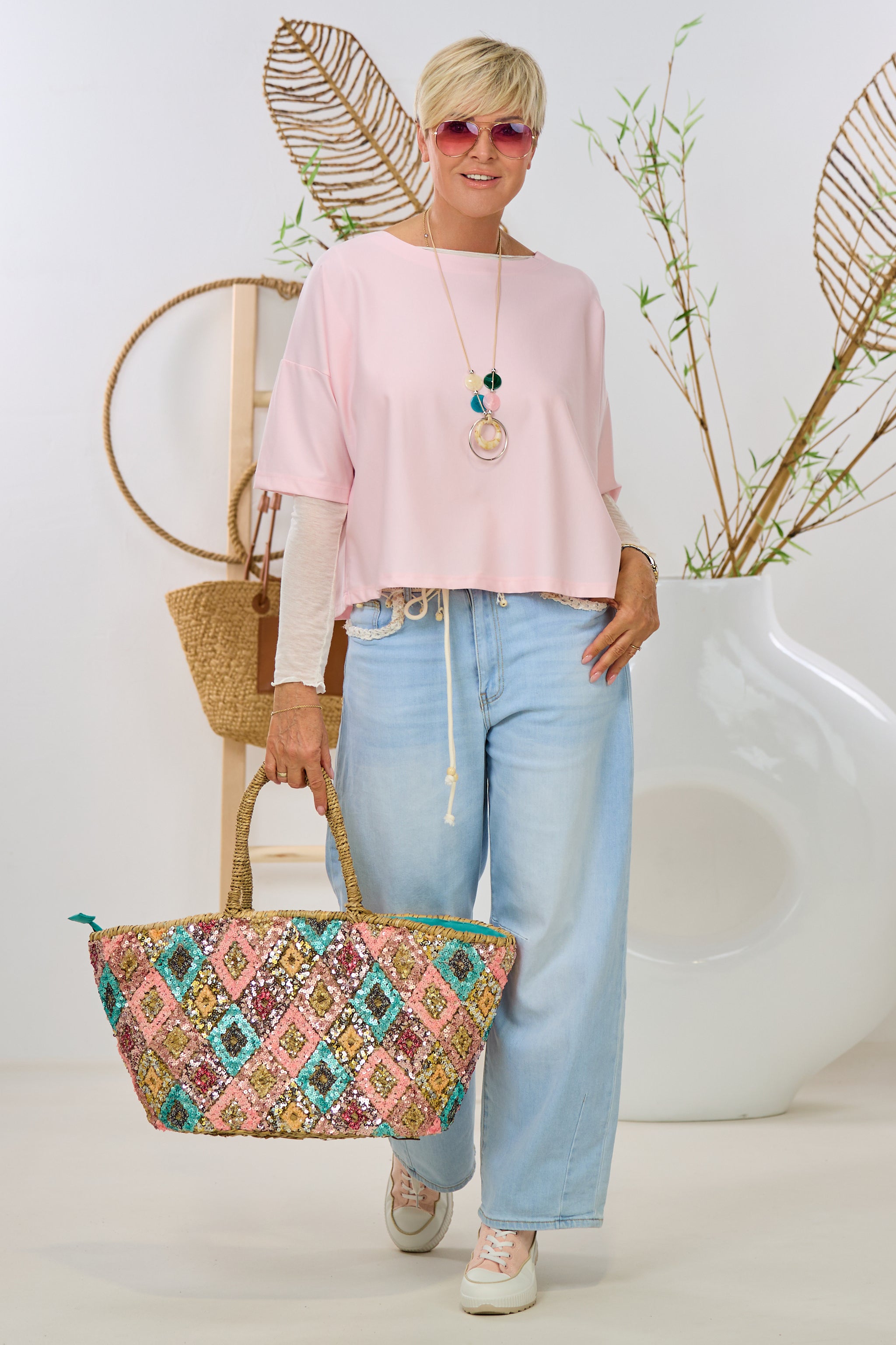 Feines Cozy Shirt, rosa