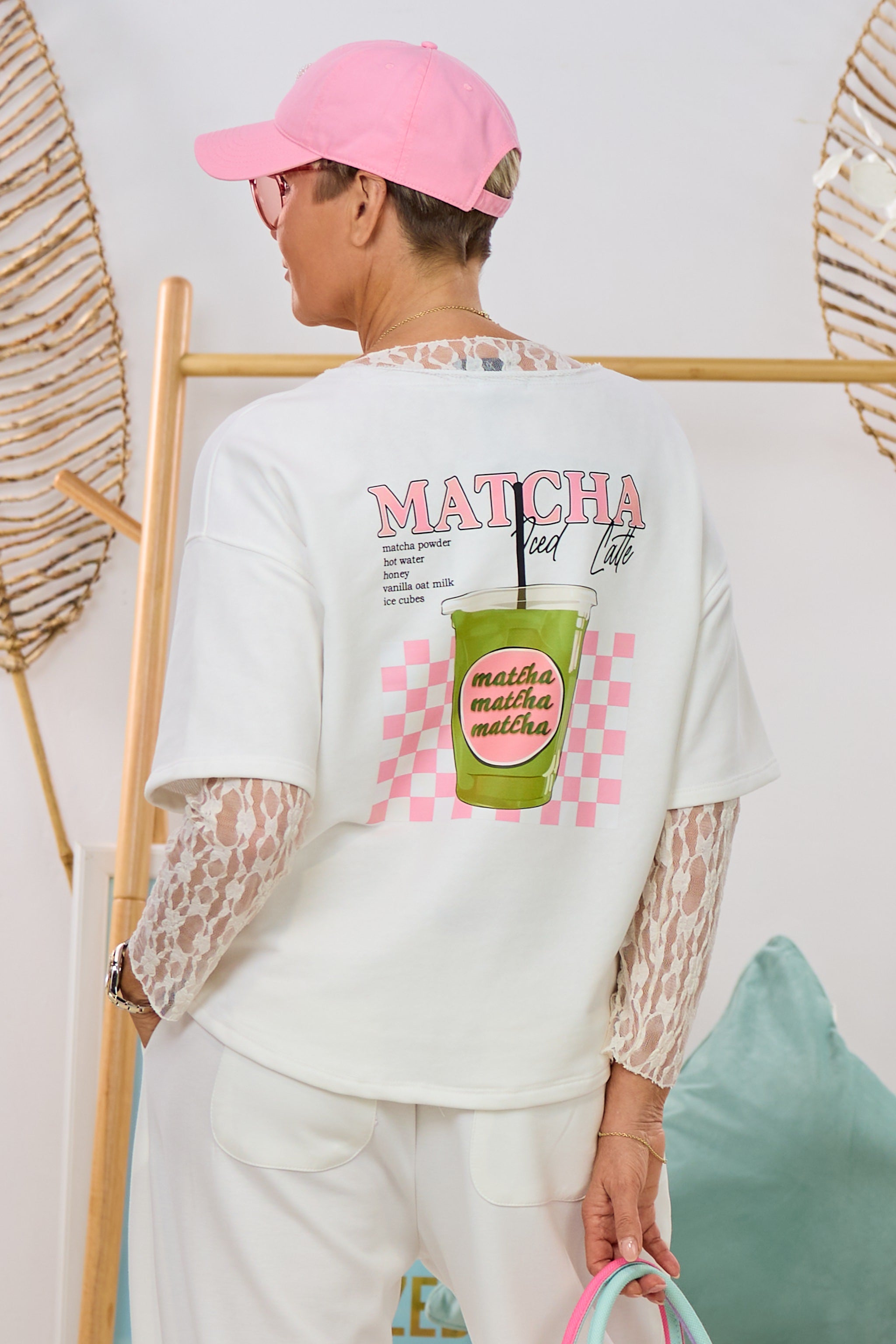 kurzarm Sweaty MATCHA, weiß