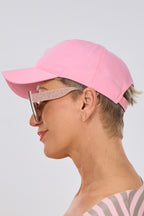 Kappe mit Perlen-Herz, rosa