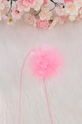 Tüllblüte mit Kordel, candyrosa