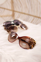 Elegante Sonnenbrille mit Leo, braun