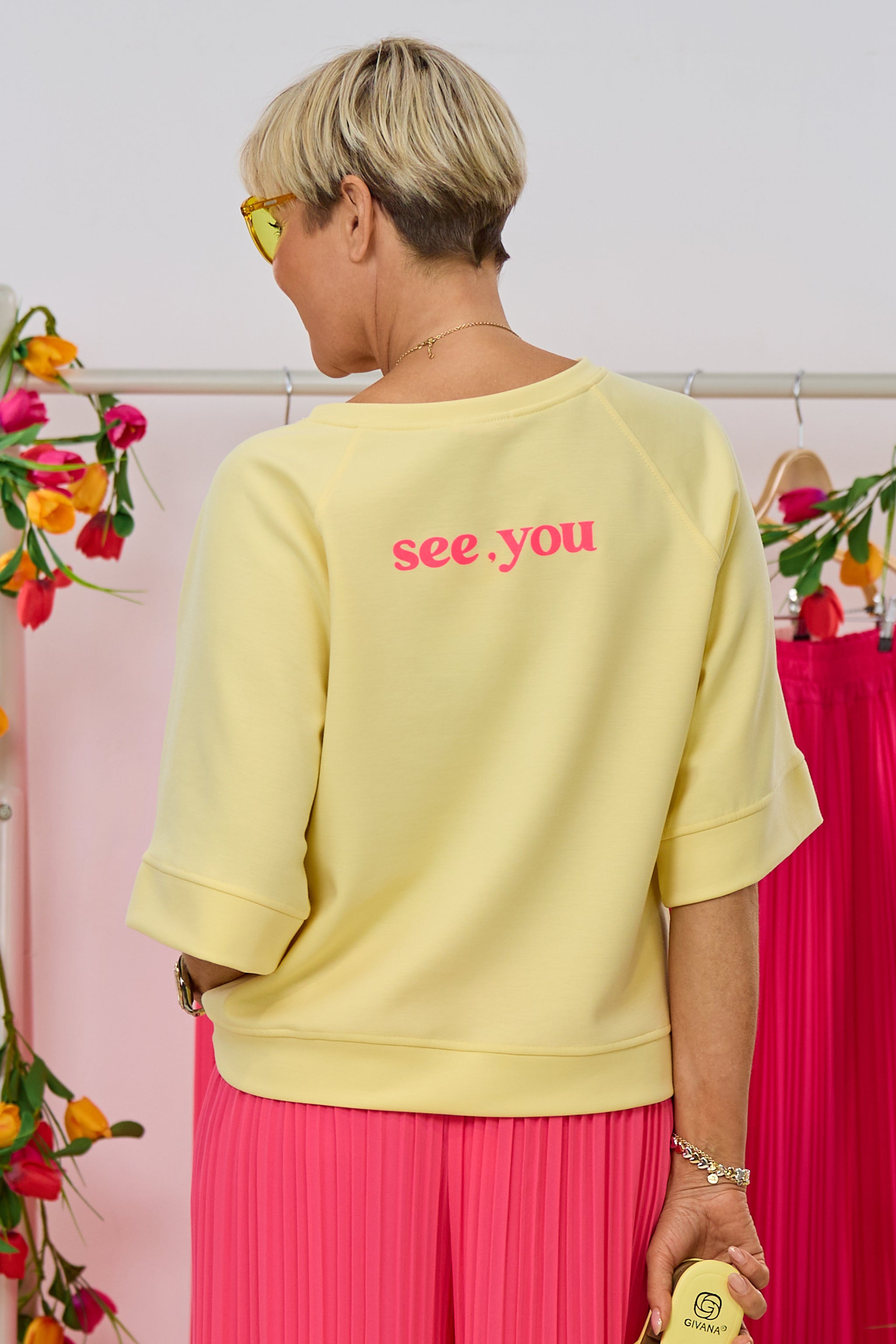 Cozy Shirt HEY YOU - SEE YOU, gelb