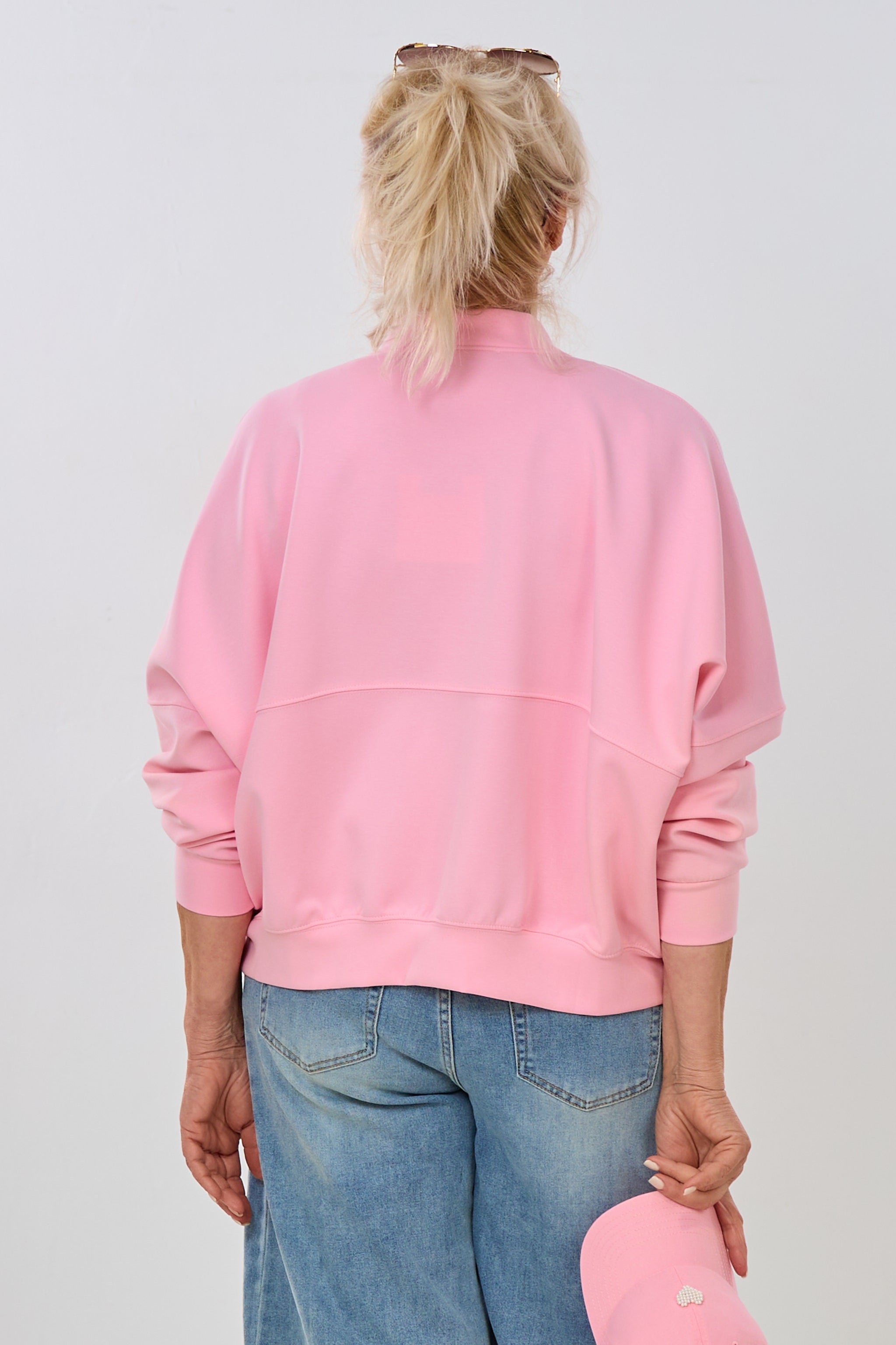 Blouson mit Steppnähten, rosa