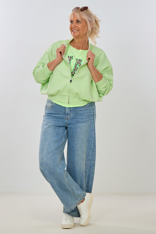 Blouson mit Steppnähten, kiwi