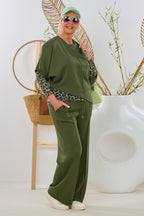 Cozy 2-Teiler mit Biese, khaki