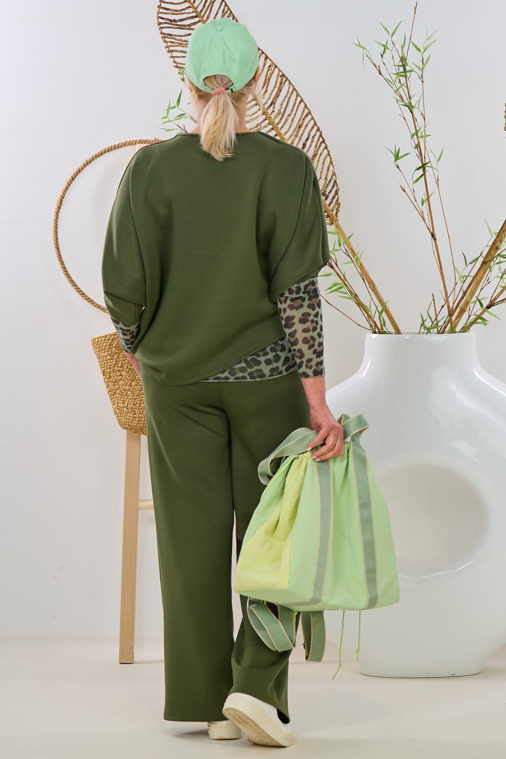 Cozy 2-Teiler mit Biese, khaki