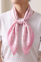 Viscose Tuch I LOVE YOU,  pink-rosa-ecru