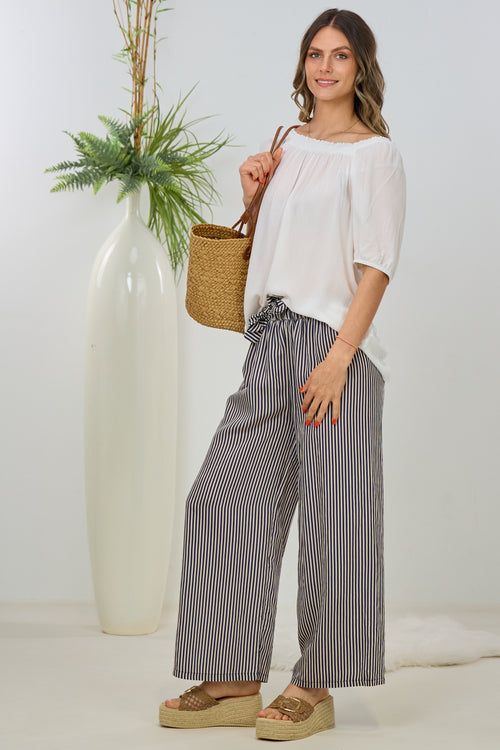 Bluse mit Carmenausschnitt, weiß