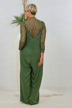 Jumpsuit mit Spaghettiträgern, khaki