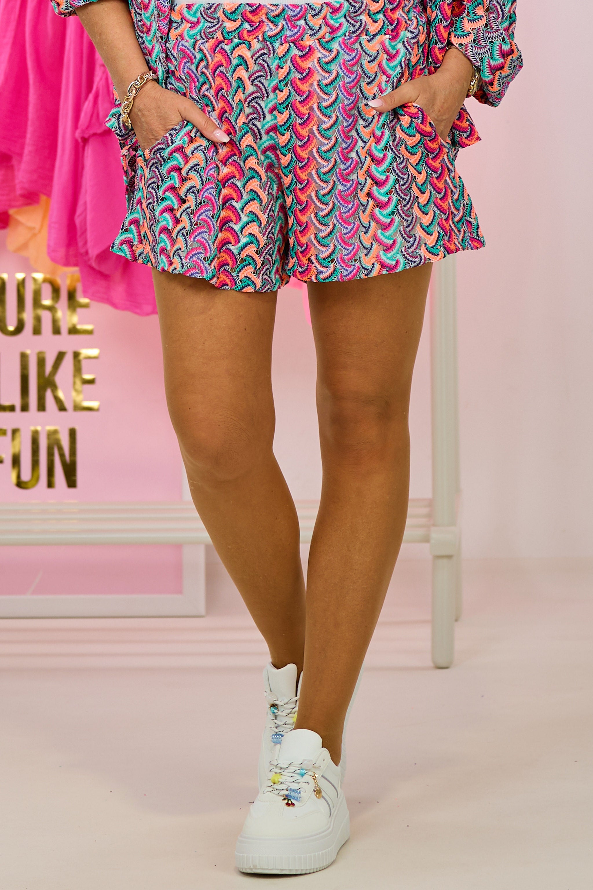Shorts mit Fantasy-Muster, bunt