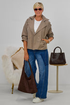 Trenchjacke, taupe