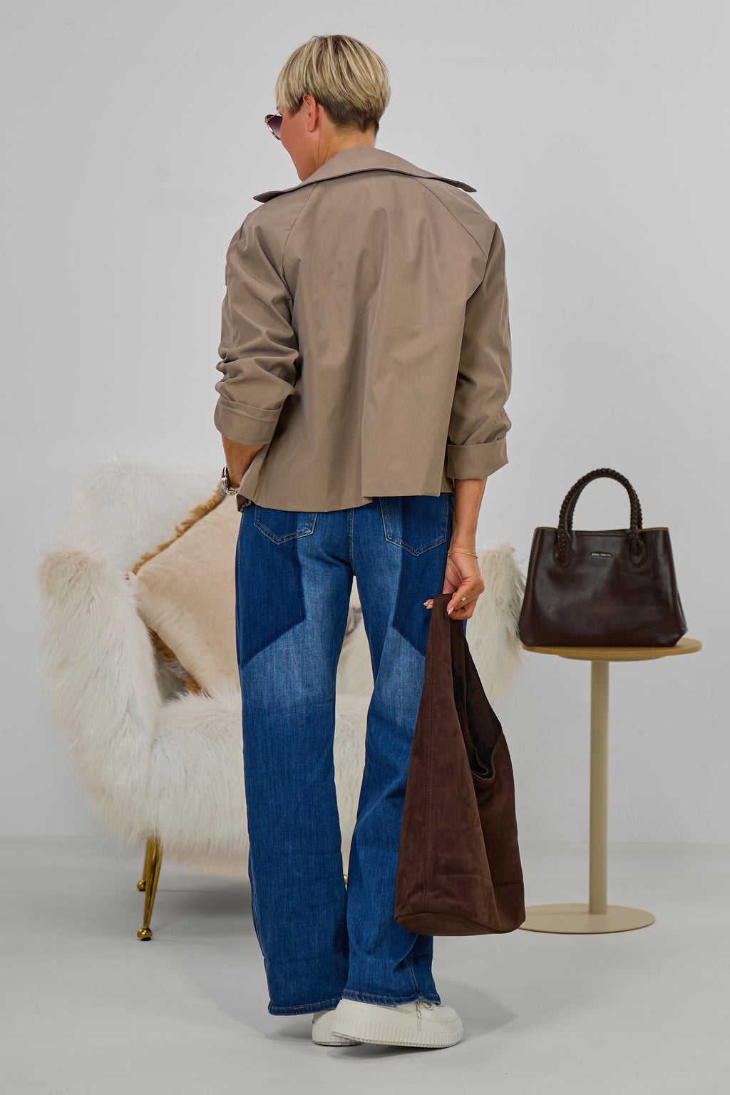 Trenchjacke, taupe