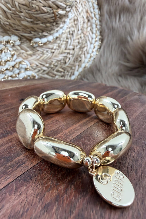 Armband großen Steinen, gold