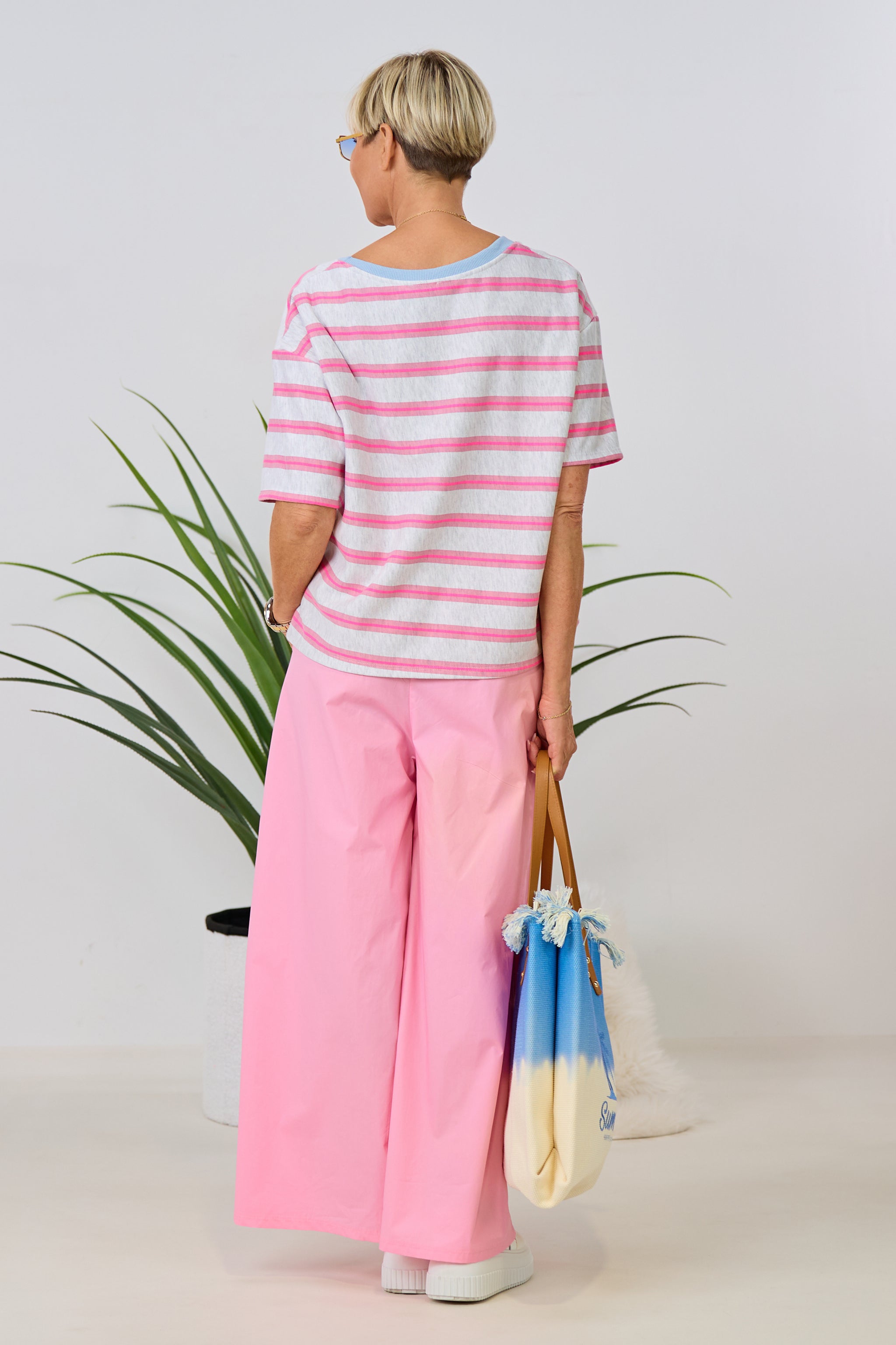 kurzarm Sweaty Saint-Tropez, grau-pink