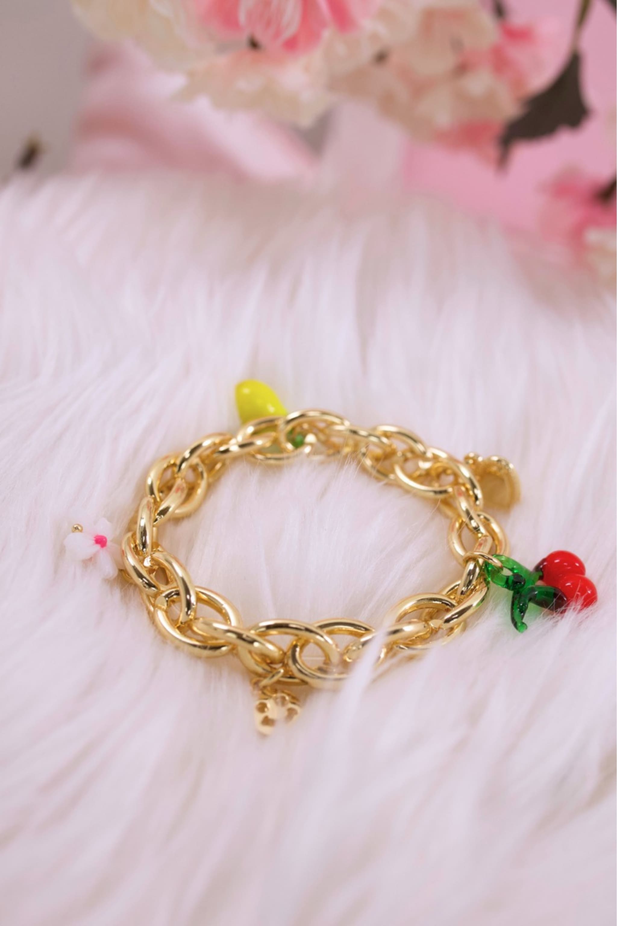 Link bracelet FRUITS, gold