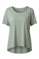 langes oversized Basic Shirt, khaki