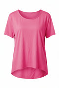 langes oversized Basic Shirt, pink