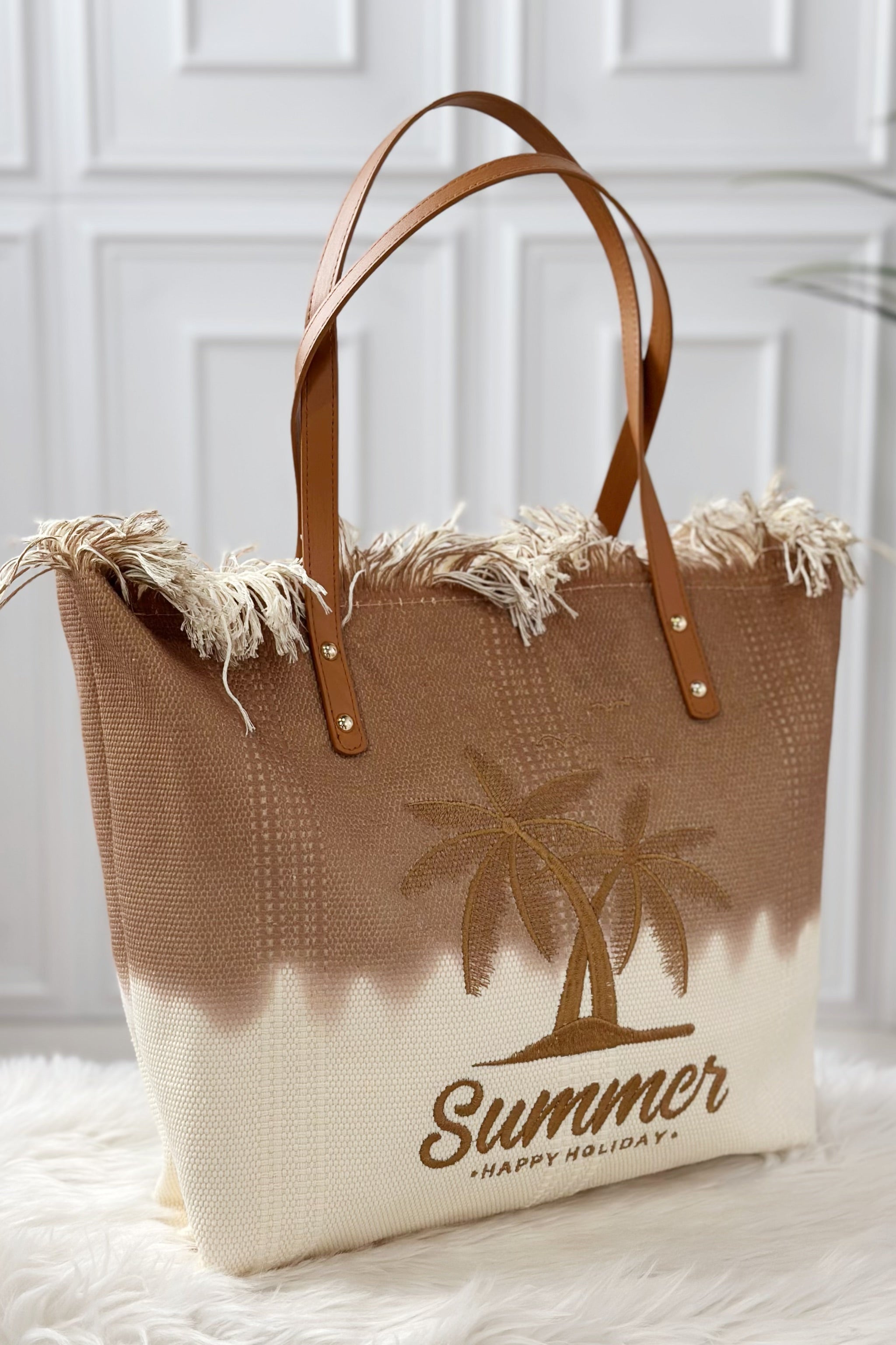 Strandtasche SUMMER, taupe-creme