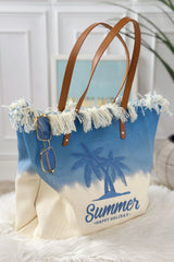 Strandtasche SUMMER, blau-creme
