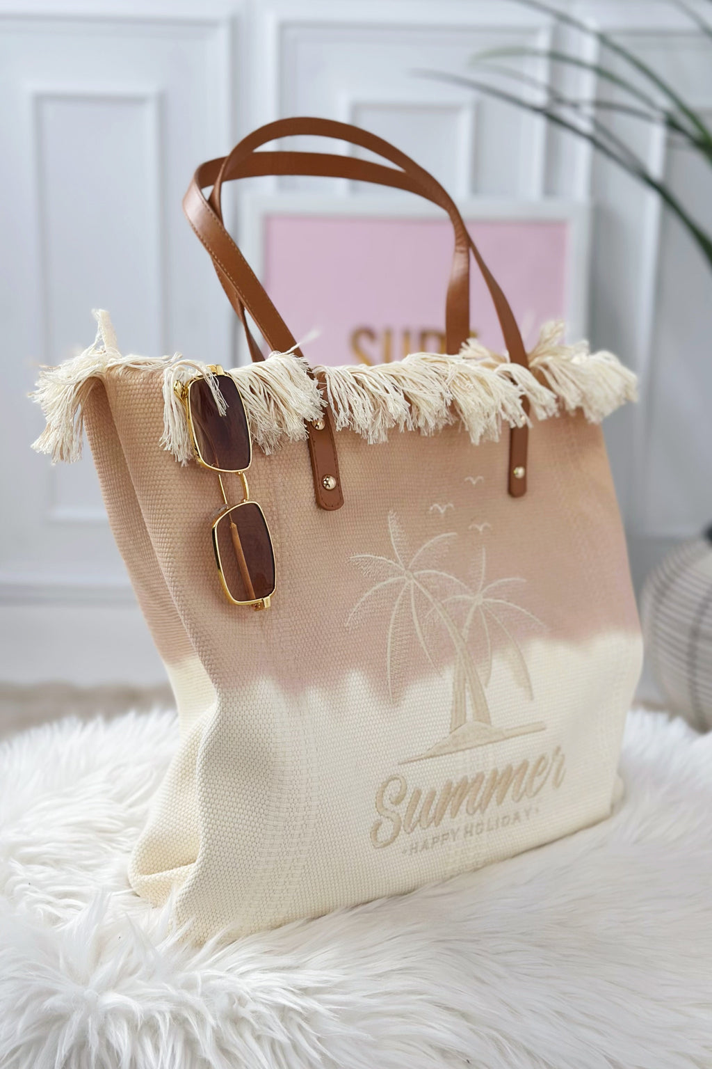Strandtasche SUMMER, beige-creme