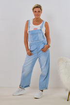 Jeans-Latzhose, hell denim