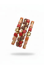 4-Fach Armband, beige-orange