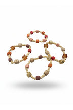4-Fach Armband, beige-orange
