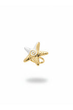 Ring mit Seestern, gold-perlmuttweiß