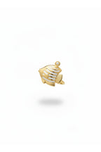 Ring mit Fisch, gold-perlmuttweiß