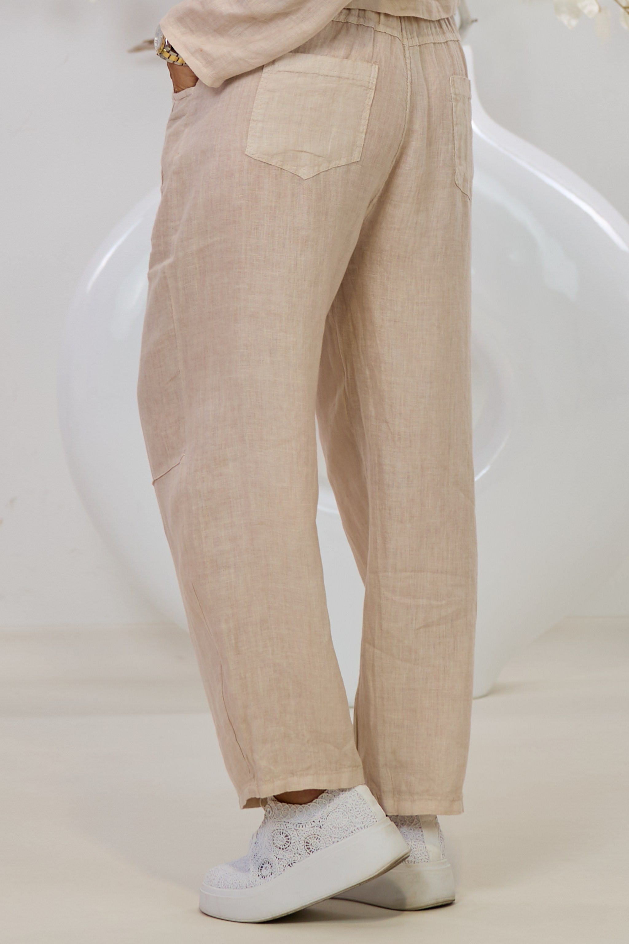 Leinenhose, beige