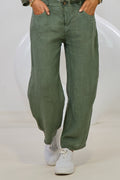 Leinenhose, khaki