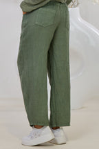 Leinenhose, khaki