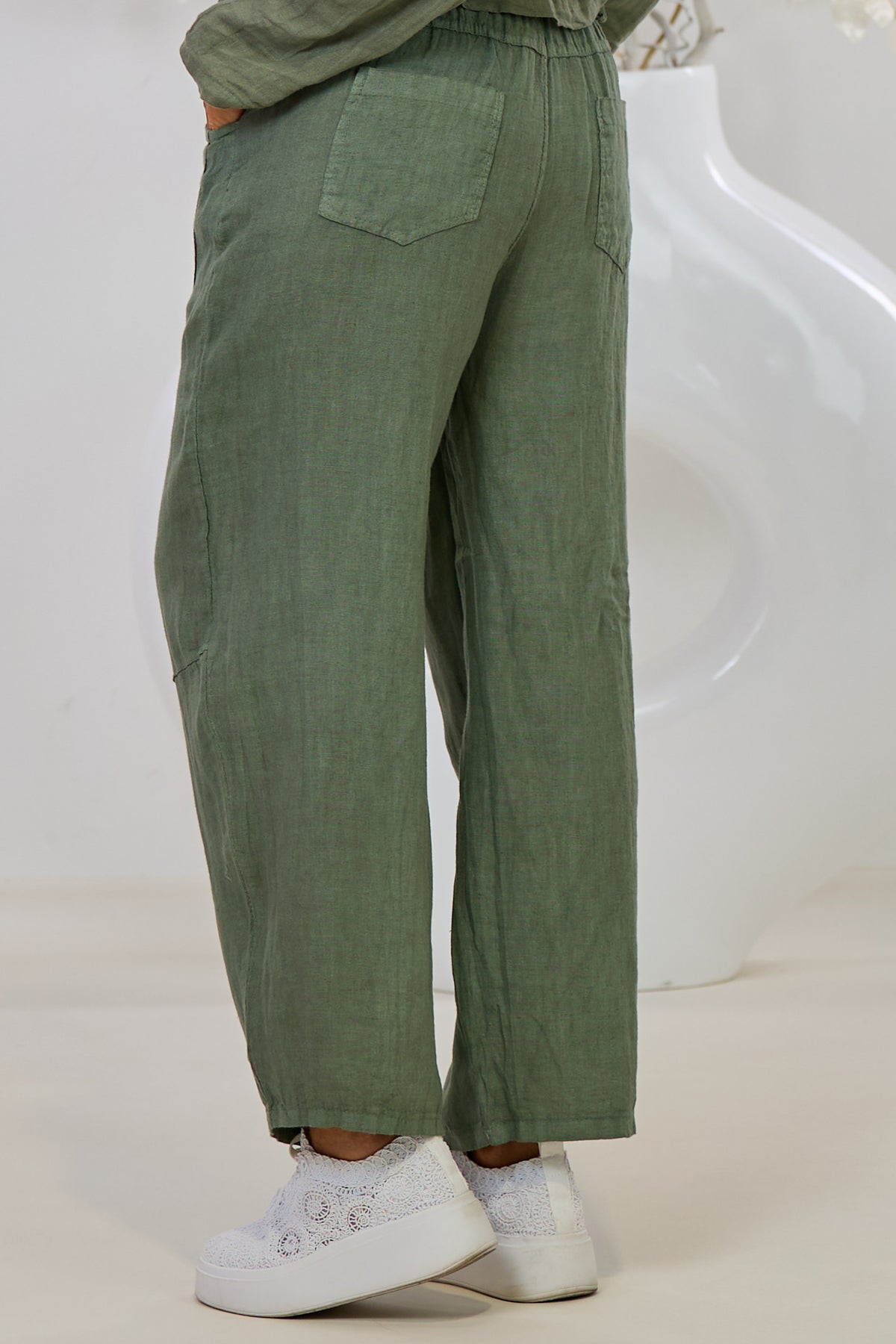 Leinenhose, khaki